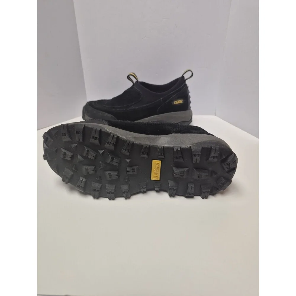 LL Bean Womens Thinsulate Black Suede Slip-On Comfort Shoes Size 7